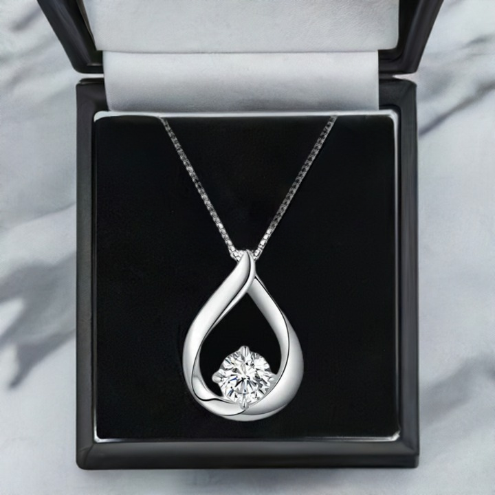 Moissanite Colar Gota D’Água