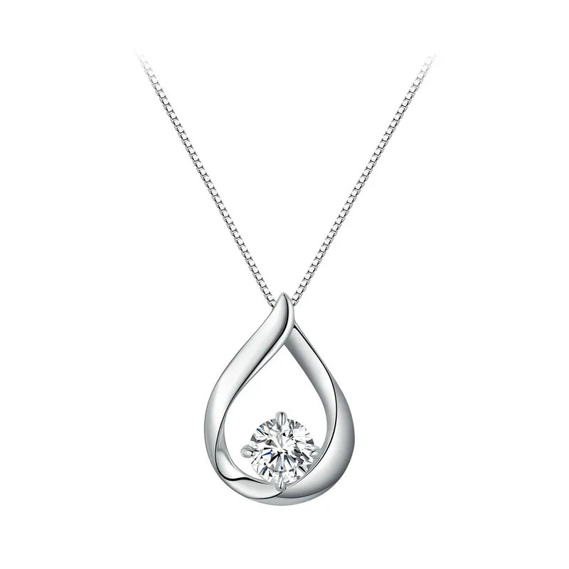 Moissanite Colar Gota D’Água