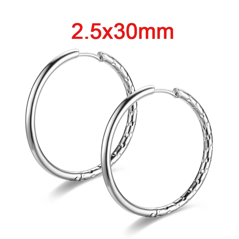 Stainless Steel Hoop Earrings