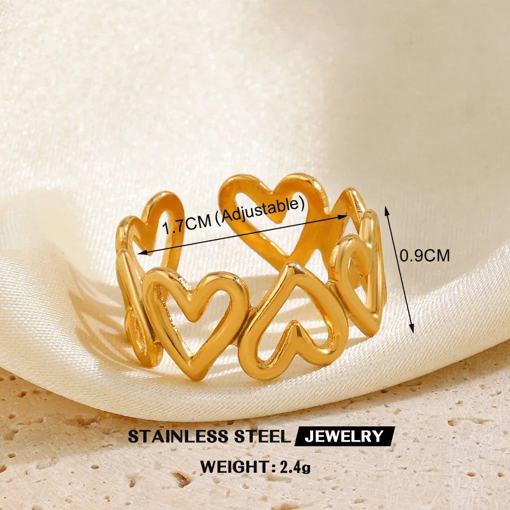 Gold Color Stainless Steel Rings