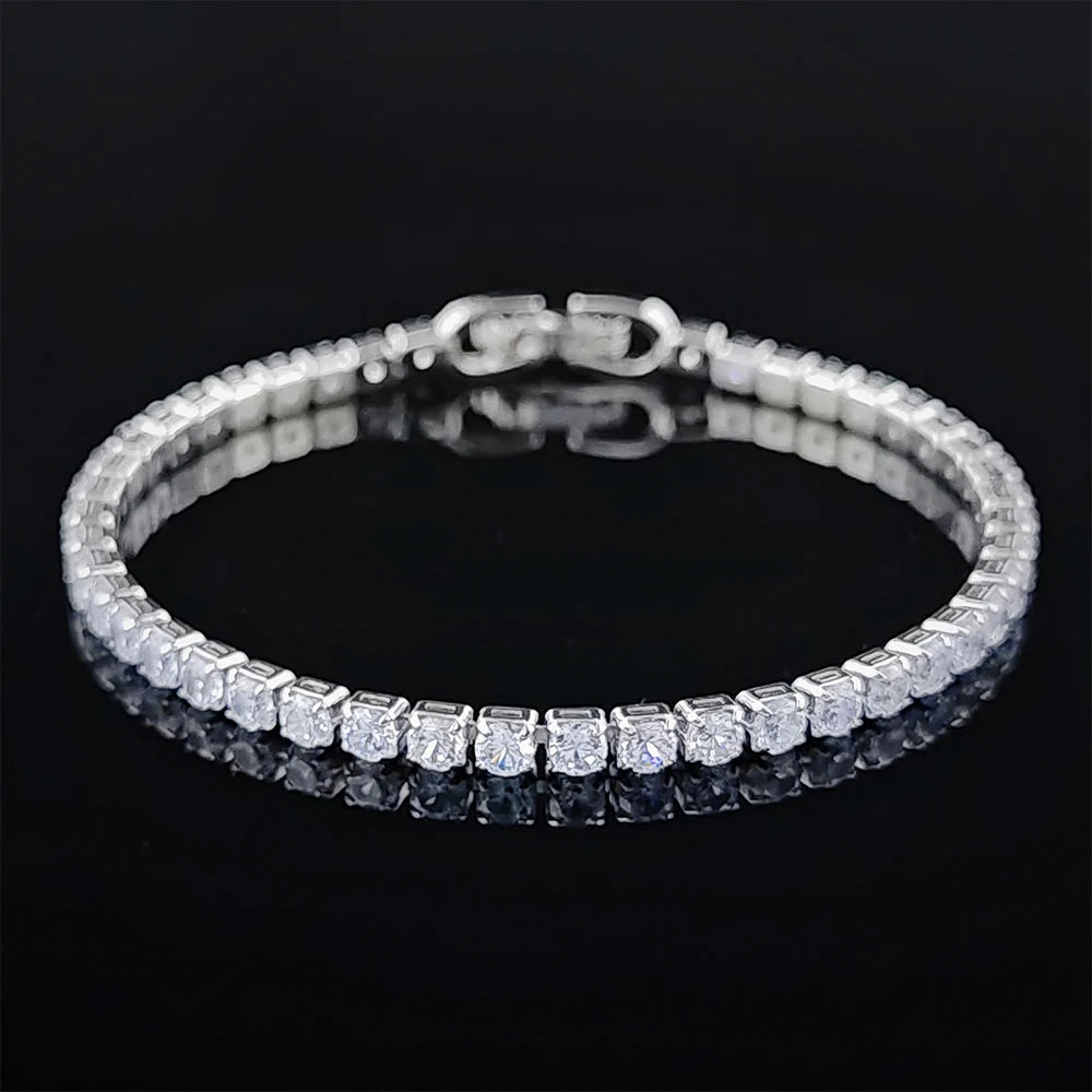 Pulseira Luxuosa Prateada