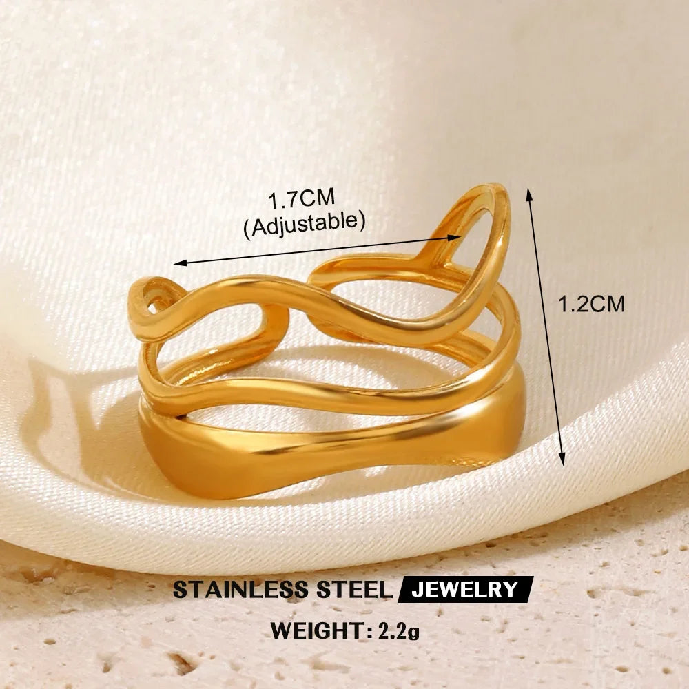 Gold Color Stainless Steel Rings