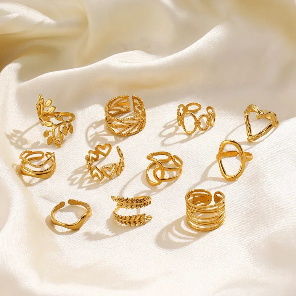 Gold Color Stainless Steel Rings