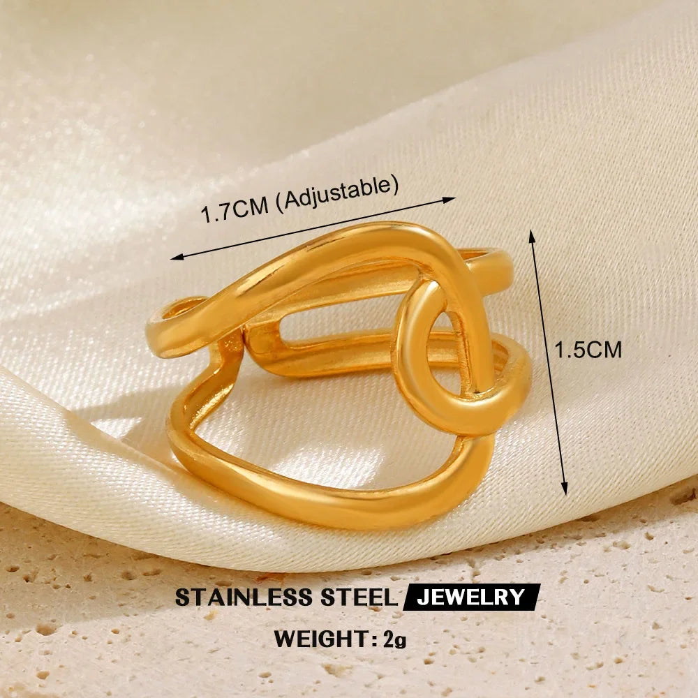 Gold Color Stainless Steel Rings