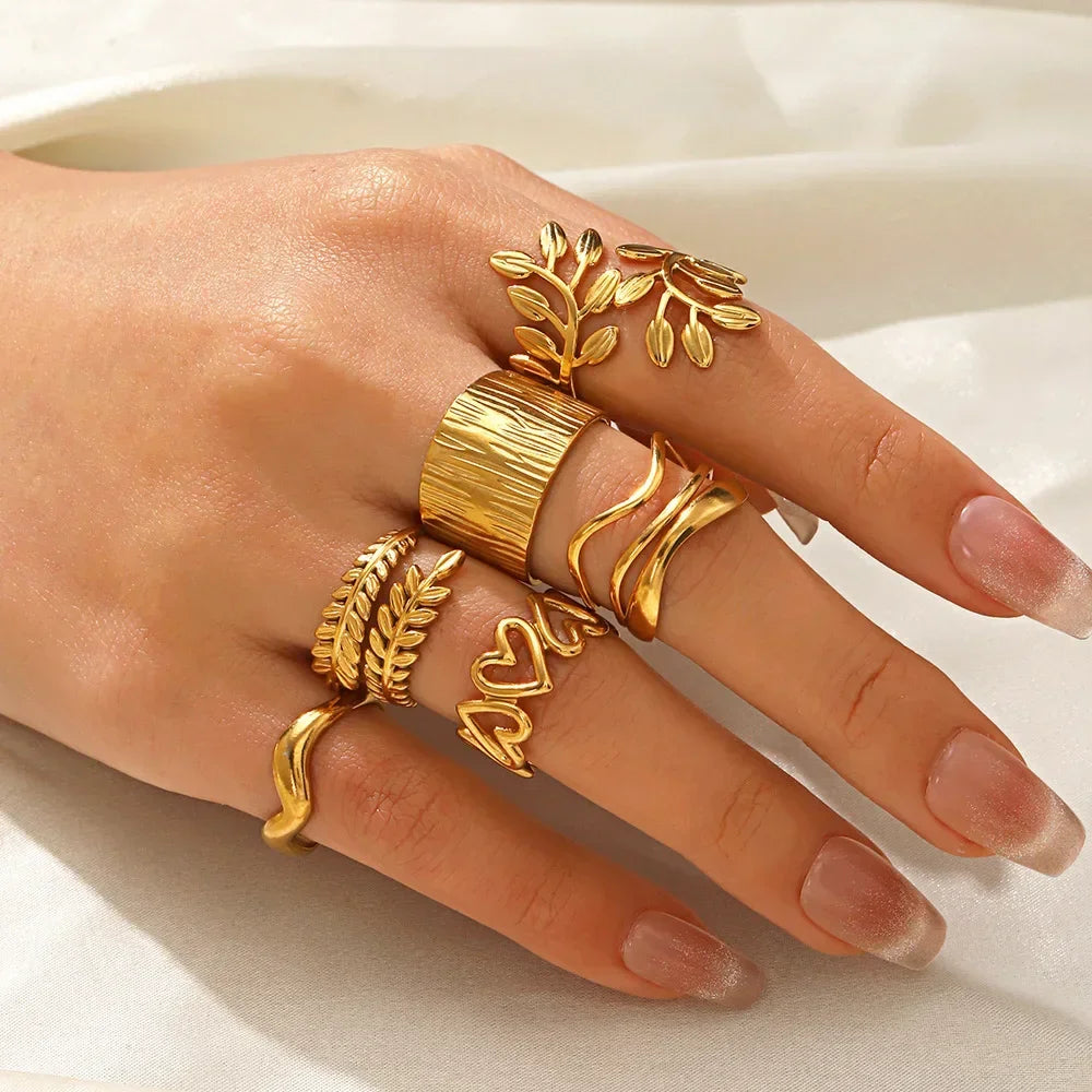 Gold Color Stainless Steel Rings