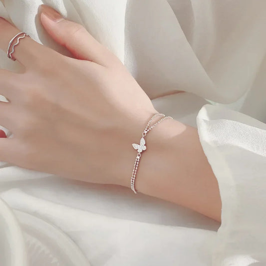 Women's Bracelet in Silver with Zirconia