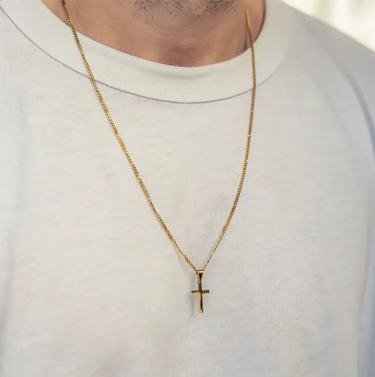 Men's Necklace with Cross Pendant