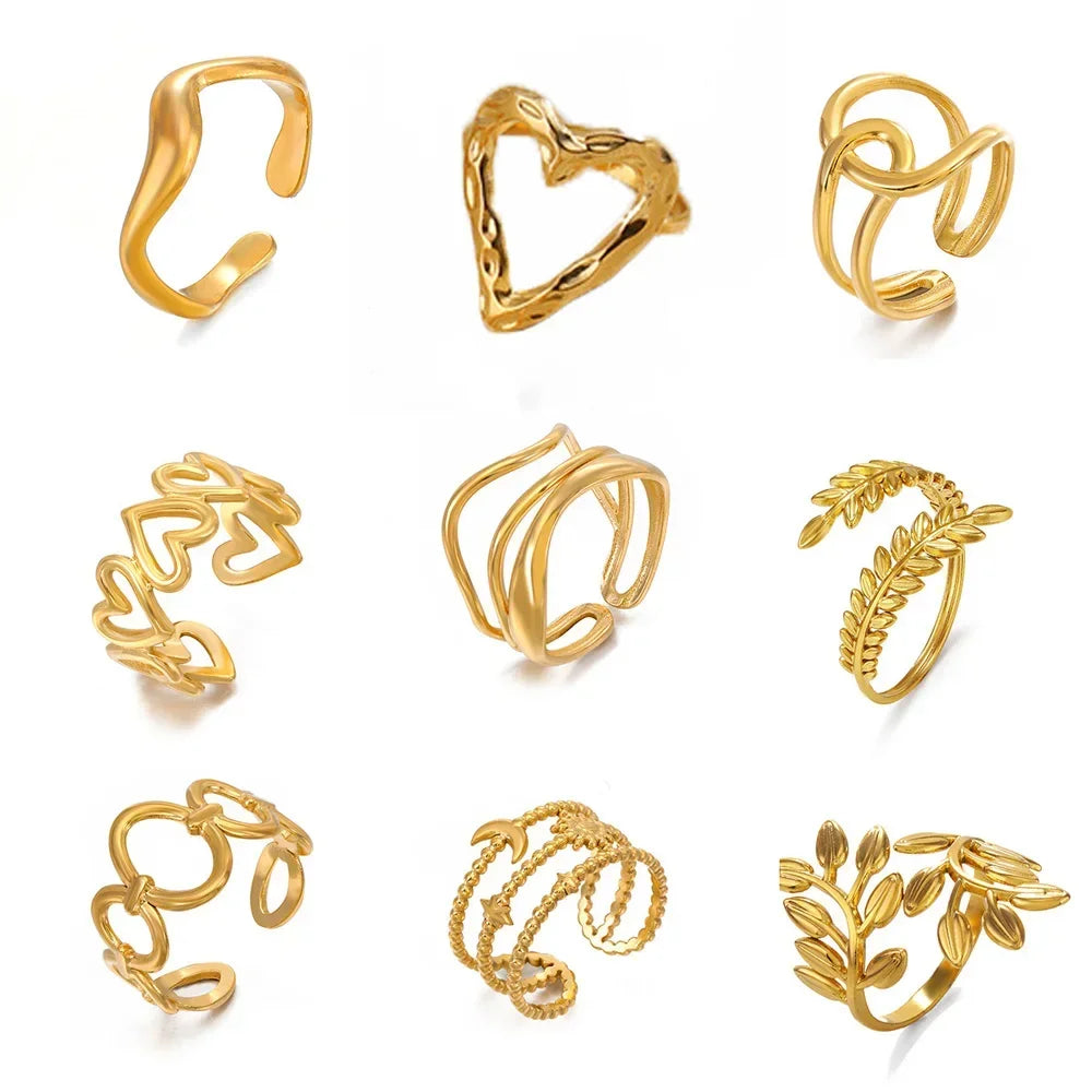 Gold Color Stainless Steel Rings