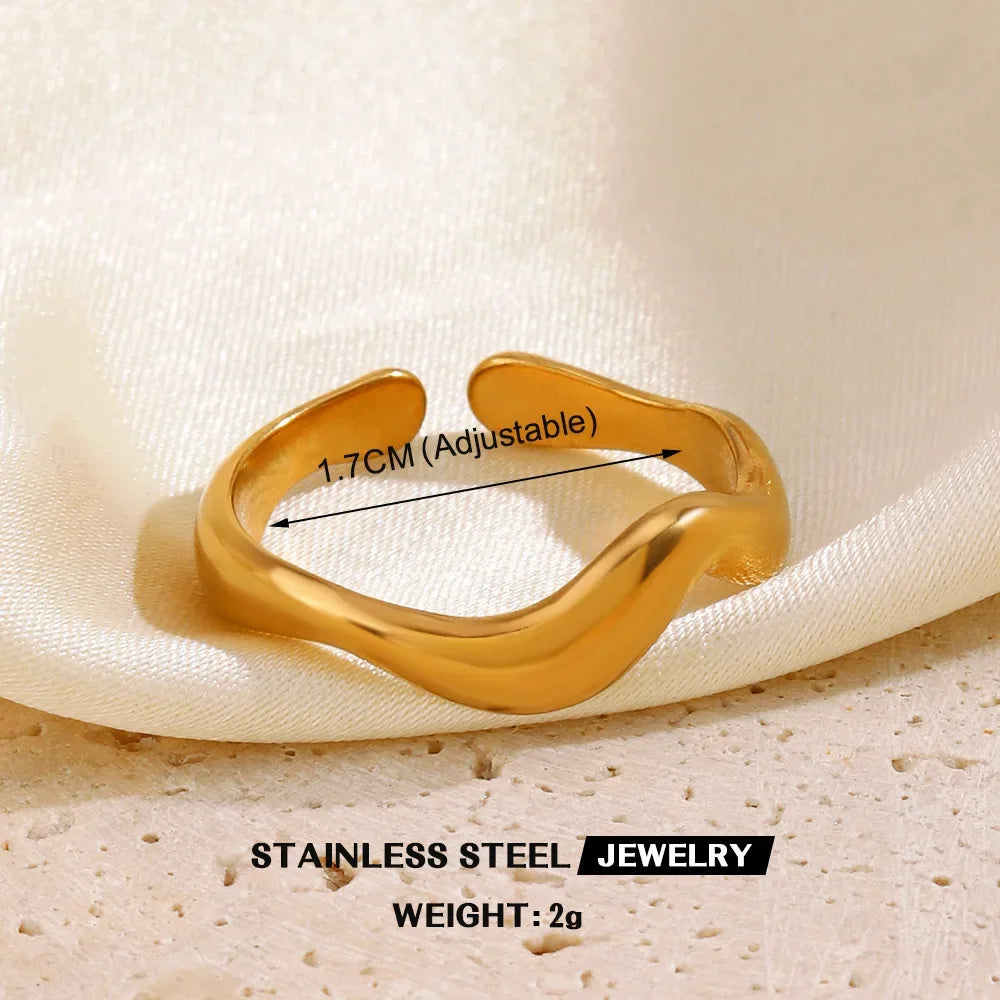 Gold Color Stainless Steel Rings