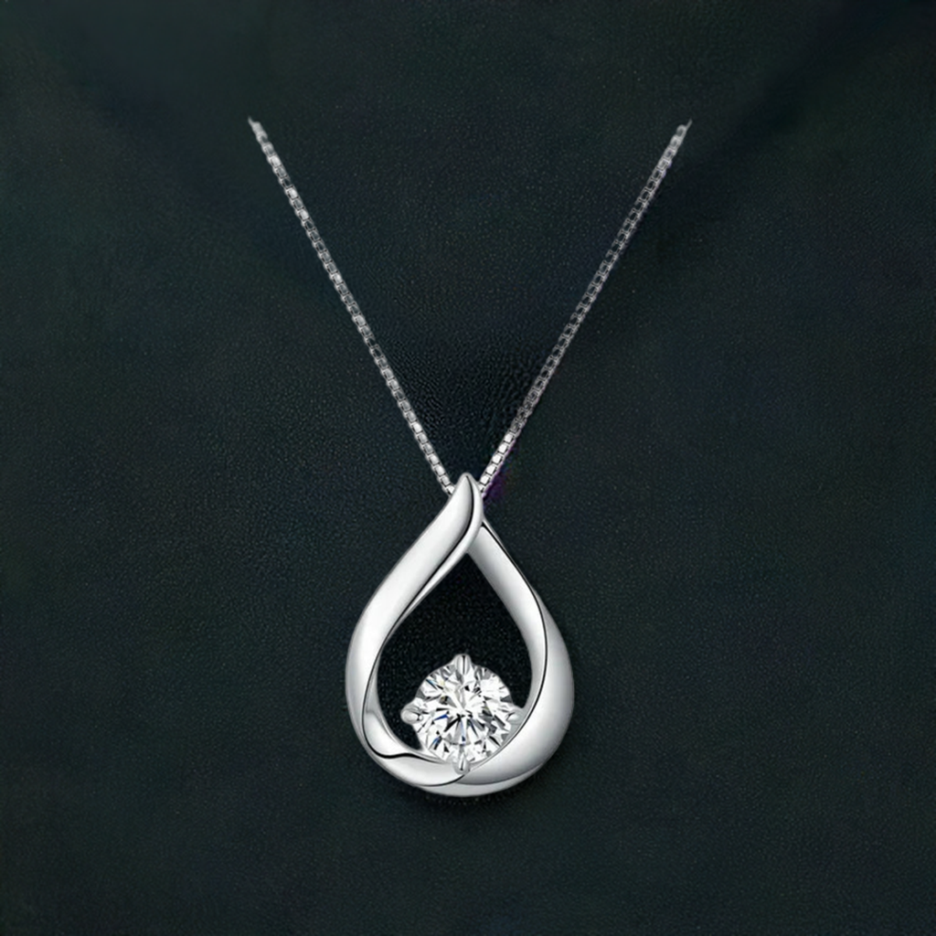 Moissanite Colar Gota D’Água